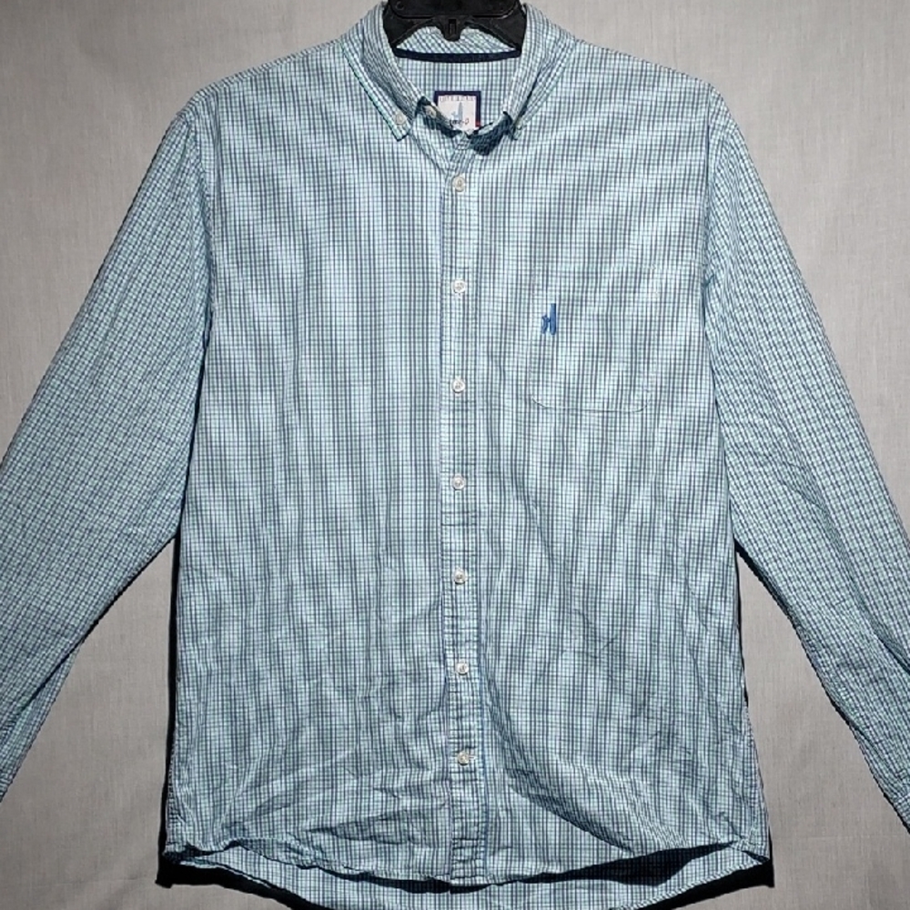 johnnie-O West Coast Prep Long Sleeve Button-down‎ Plaid Mens Shirt Size Large